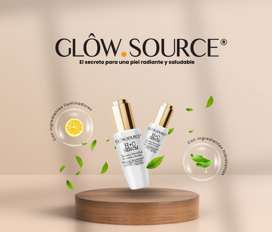 GLOW.SOURCE Serum Vita C HC. Suero Facial con Aloe Vera, vitamina E y C mas Ácido Hialurónico, Repara, Revitaliza, Humecta, e Hidrata
